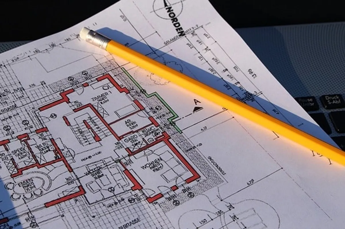 Mapa do celów projektowych z naniesionym obrysem budynku - podstawa wniosku o pozwolenie na budowę